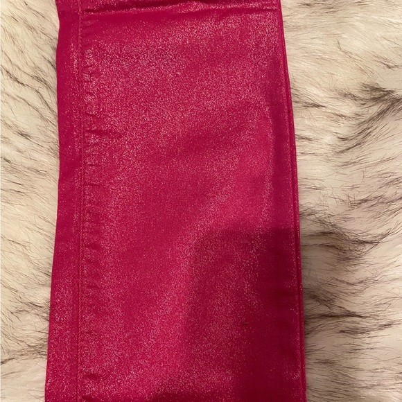 Aeropostale - Sexy  Skinny / Stretch Pink Metallic Pants - size 5/6 - BEAUTIFUL - Picture 4 of 8